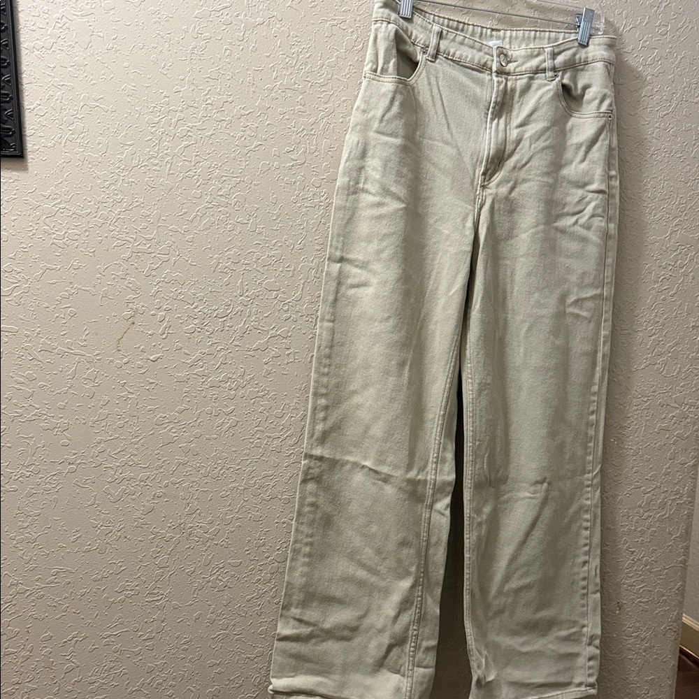 H&M Cream Boot Cut Pants